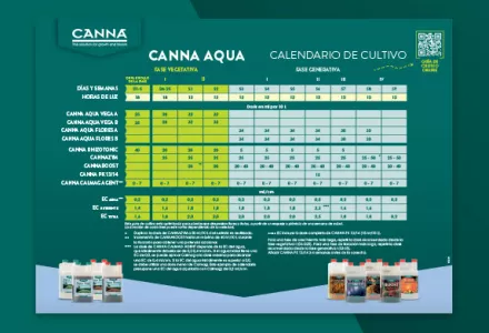 Esquema de cultivo CANNA AQUA